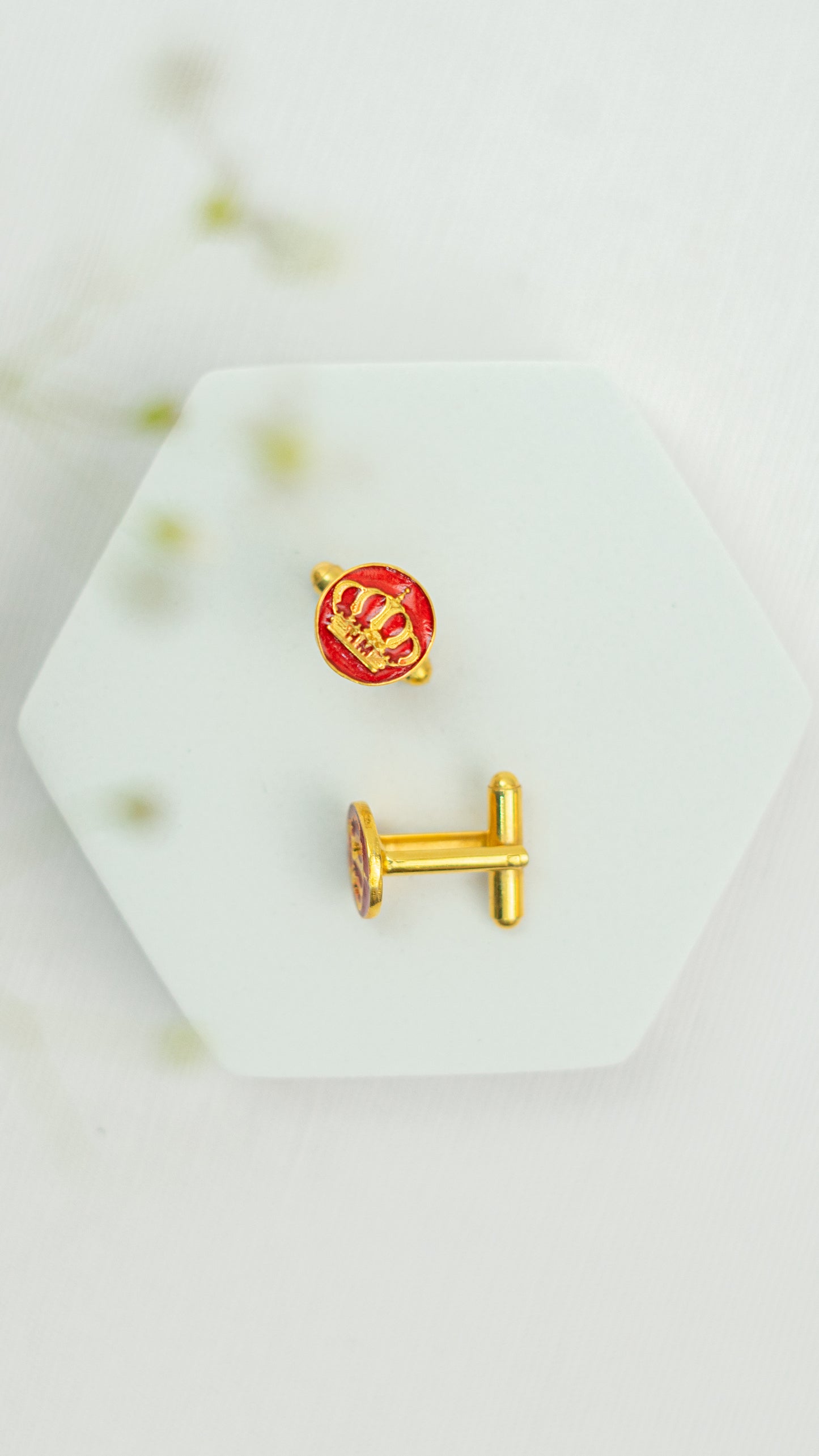 Double Initials Embossed Cufflinks