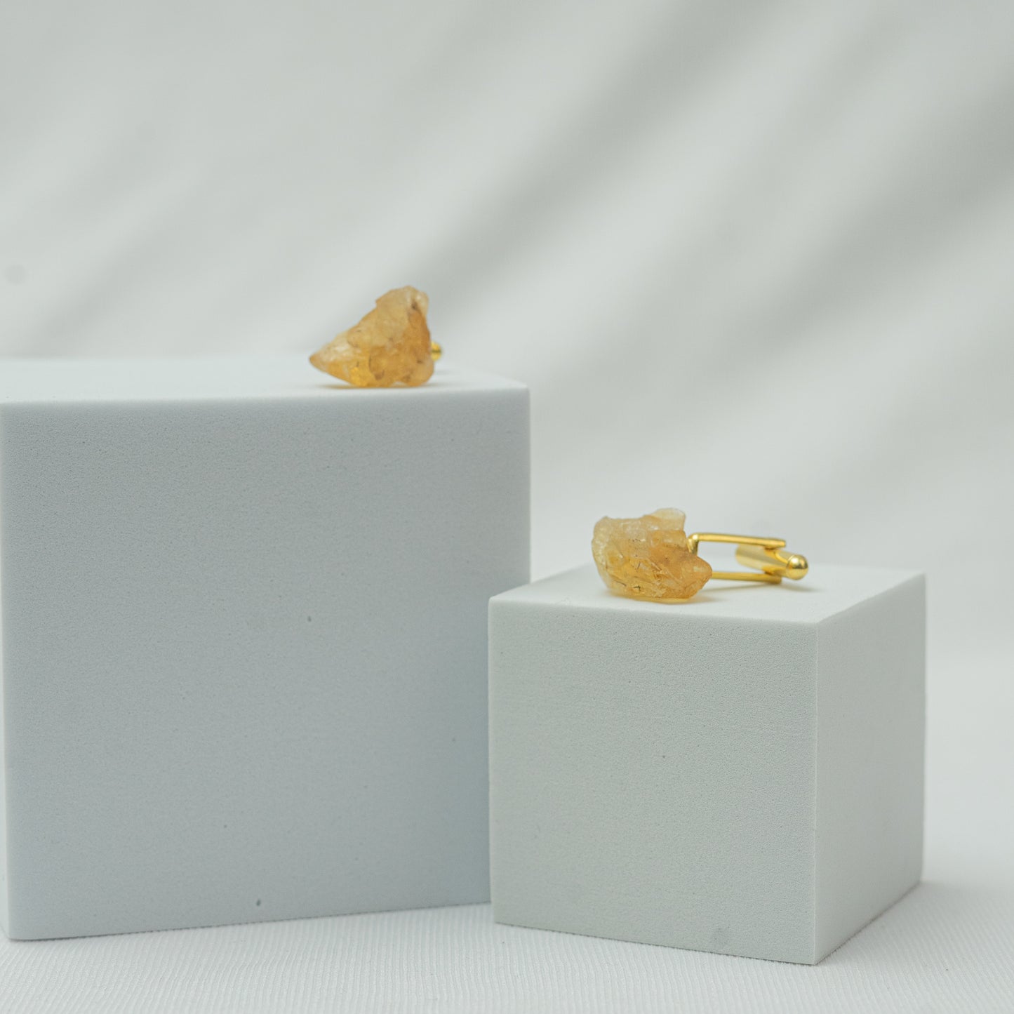 Citrine Rough Cufflinks